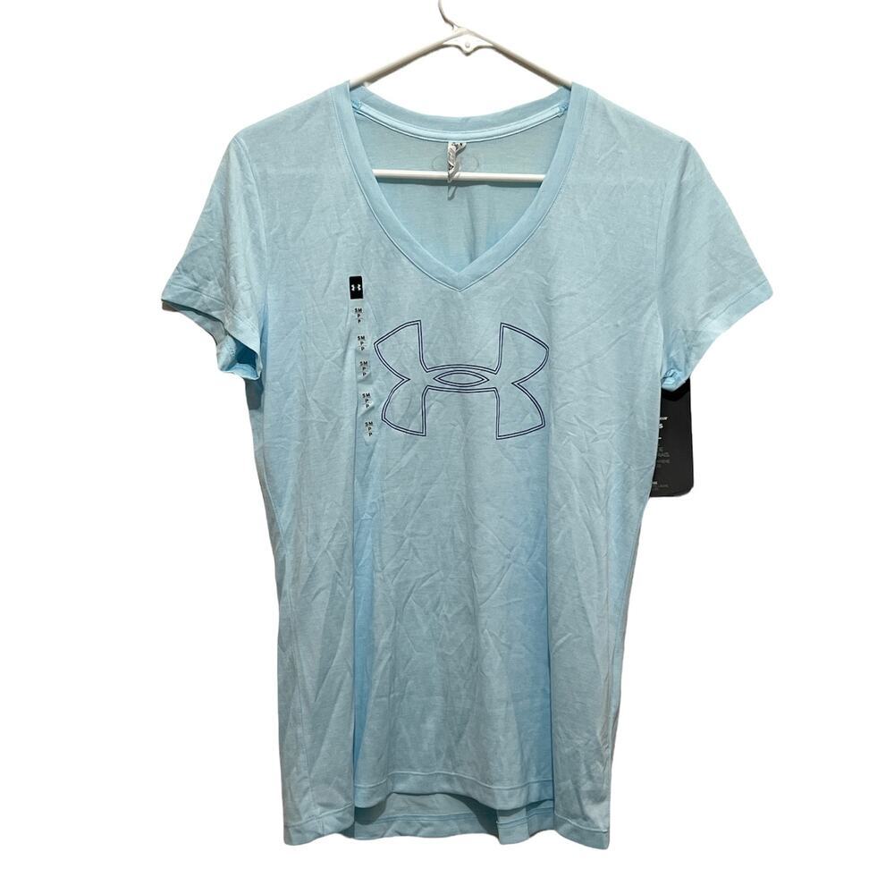 Under Armour Women's Tech Twist Branded V-Neck Tee SM/P NWT